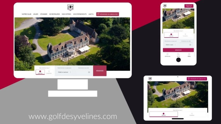 présentation du site internet du golf des Yvelines